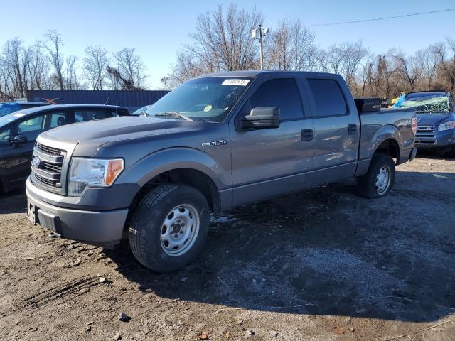 1FTFW1EF5DKF54964 - 2013 FORD F150 SUPERCREW GRAY photo 1