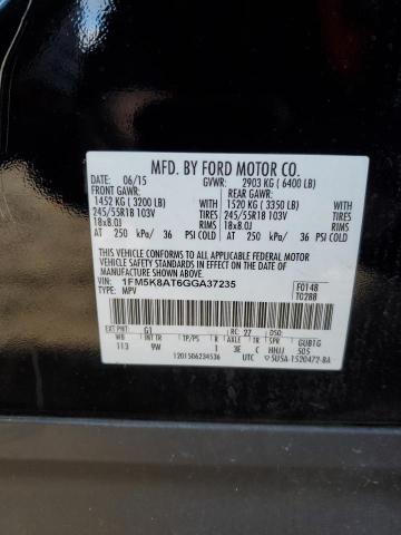 1FM5K8AT6GGA37235 - 2016 FORD EXPLORER POLICE INTERCEPTOR 黑色 照片 12