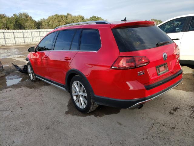 3VWH17AU3HM525862 - 2017 VOLKSWAGEN GOLF ALLTR S RED photo 2