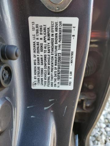 19XFB2F9XEE206673 - 2014 HONDA CIVIC EXL GRAY photo 12