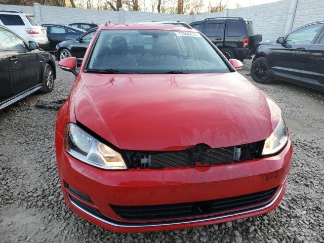 3VWCA7AU7FM504097 - 2015 VOLKSWAGEN GOLF SPORT TDI S RED photo 5