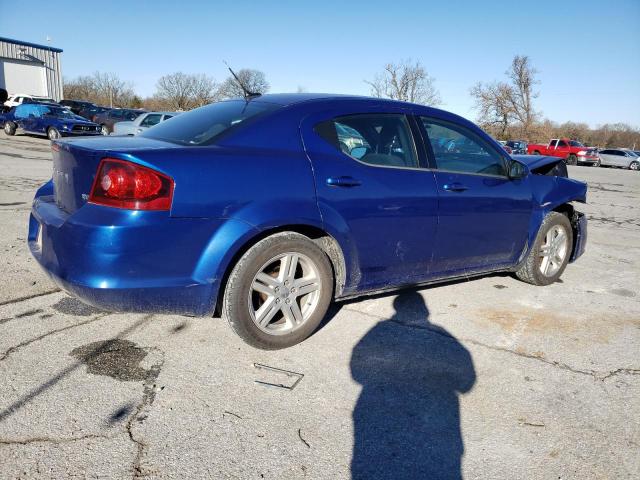 1C3CDZCB9DN576833 - 2013 DODGE AVENGER SXT BLUE photo 3