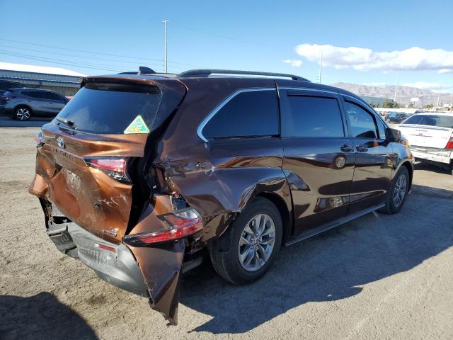 5TDKRKEC6MS011827 - 2021 TOYOTA SIENNA LE BROWN photo 3