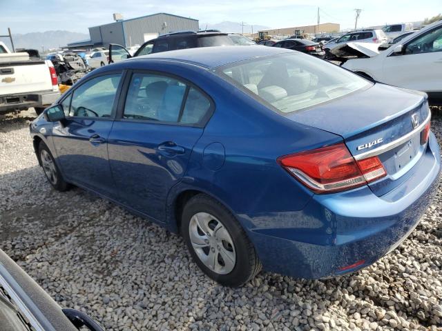 2HGFB2F59FH542612 - 2015 HONDA CIVIC LX BLUE photo 2