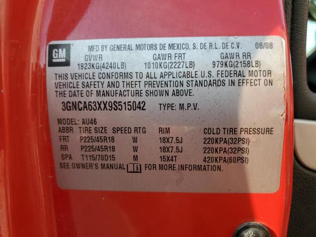 3GNCA63XX9S515042 - 2009 CHEVROLET HHR SS 红色 照片 12