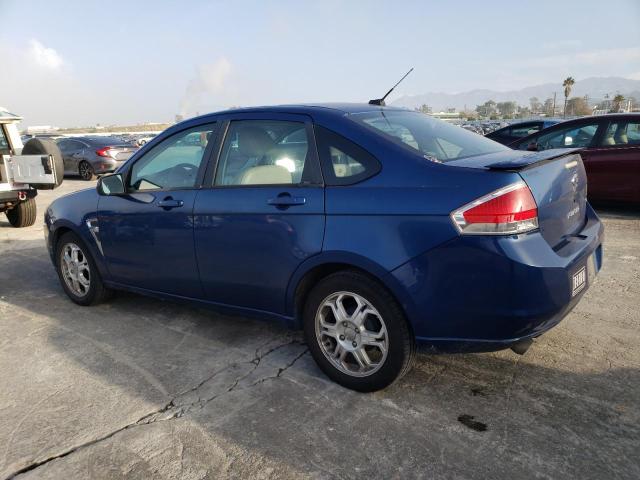 1FAHP35N28W253243 - 2008 FORD FOCUS SE BLUE photo 2