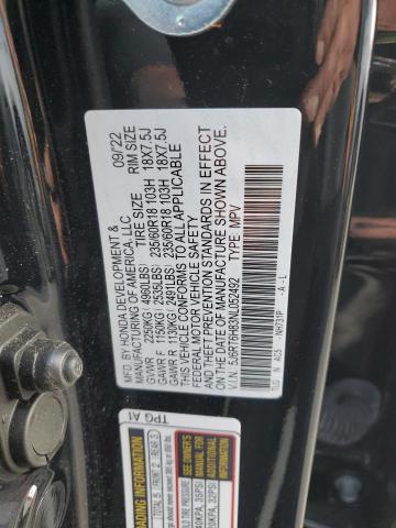 5J6RT6H83NL052492 - 2022 HONDA CR-V EXL BLACK photo 13