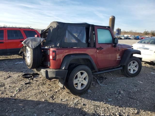 1J4FA24148L505758 - 2008 JEEP WRANGLER X MAROON photo 3