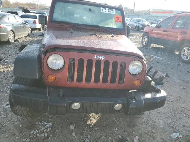 1J4FA24148L505758 - 2008 JEEP WRANGLER X MAROON photo 5