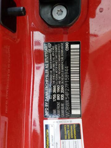 WDBWK54F27F158944 - 2007 MERCEDES-BENZ SLK 280 RED photo 12