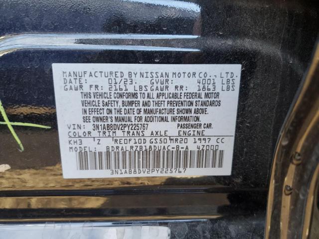 3N1AB8DV2PY225767 - 2023 NISSAN SENTRA SR BLACK photo 12