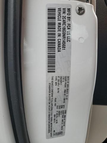 2C4RC1BG0NR145681 - 2022 CHRYSLER PACIFICA TOURING L თეთრი ფოტო 13