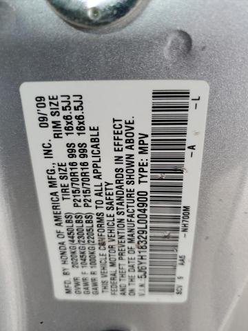 5J6YH18329L004900 - 2009 HONDA ELEMENT LX SILVER photo 12