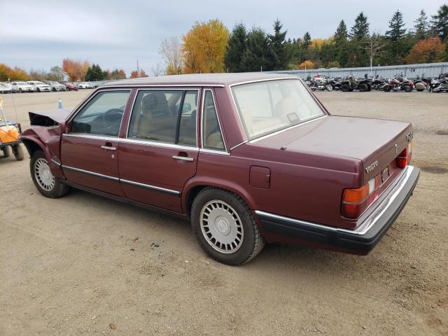 YV1GX8740K0076610 - 1989 VOLVO 760 MAROON photo 2