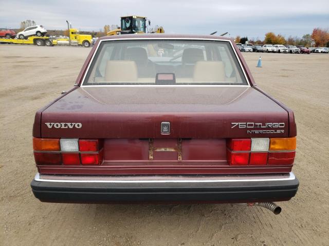 YV1GX8740K0076610 - 1989 VOLVO 760 MAROON photo 6