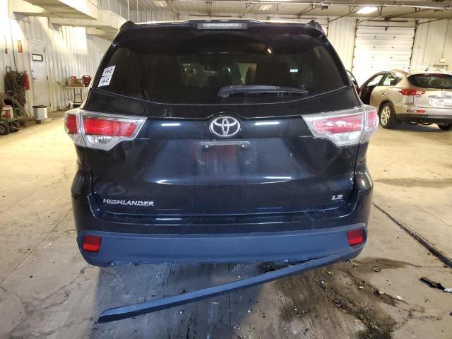 5TDZARFHXFS009834 - 2015 TOYOTA HIGHLANDER LE BLACK photo 6