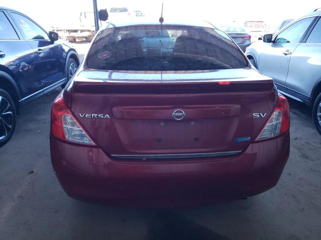 3N1CN7AP3EL861026 - 2014 NISSAN VERSA S RED photo 6