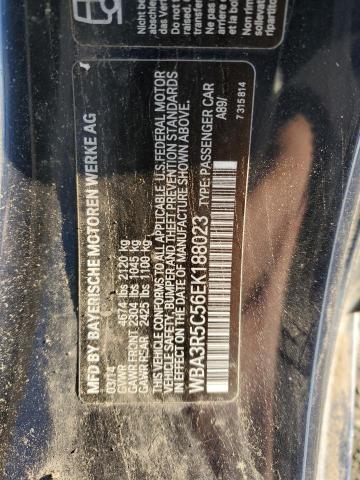 WBA3R5C56EK188023 - 2014 BMW 435 XI BLUE photo 12