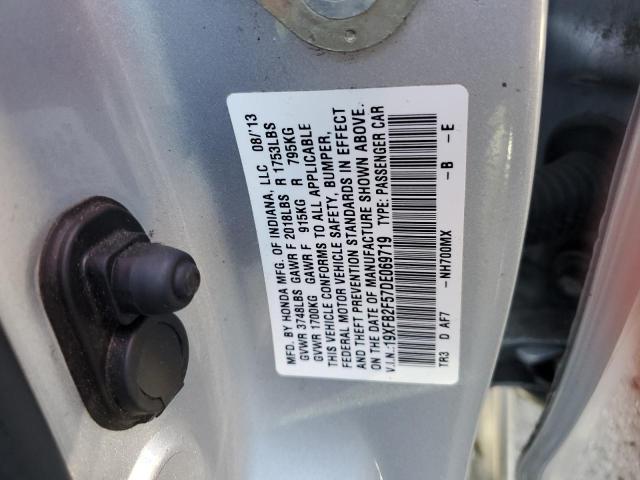 19XFB2F57DE069719 - 2013 HONDA CIVIC LX SILVER photo 12