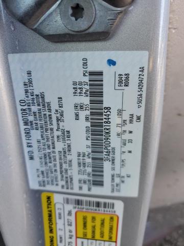 3FA6P0D90KR184458 - 2019 FORD FUSION TITANIUM SILVER photo 12