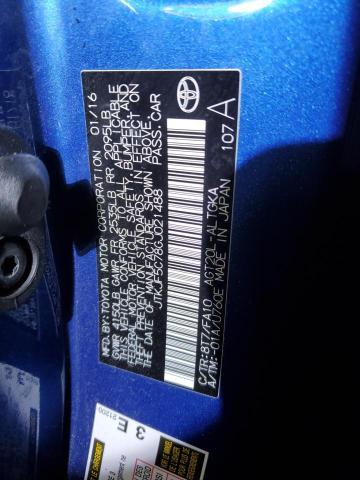 JTKJF5C78GJ021488 - 2016 TOYOTA SCION TC ლურჯი ფოტო 12