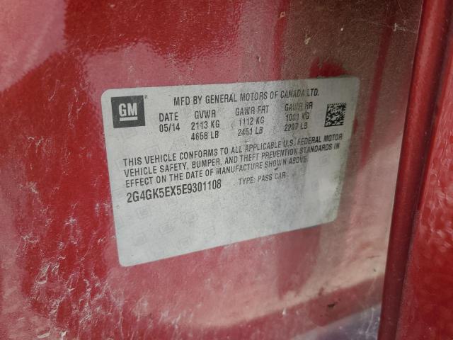 2G4GK5EX5E9301108 - 2014 BUICK REGAL 红色 照片 12