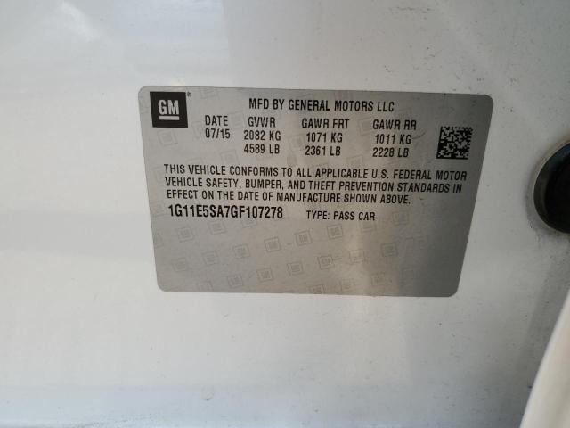 1G11E5SA7GF107278 - 2016 CHEVROLET MALIBU LIM LTZ WHITE photo 12