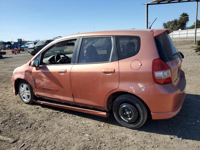 JHMGD38688S073581 - 2008 HONDA FIT SPORT ORANGE photo 2