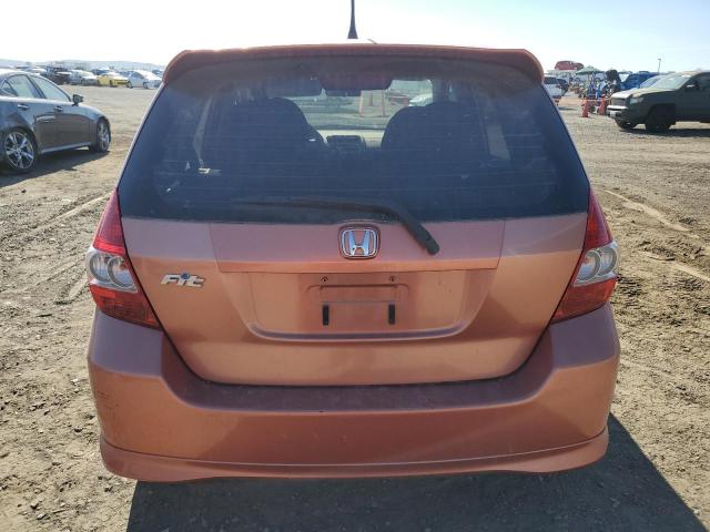 JHMGD38688S073581 - 2008 HONDA FIT SPORT ORANGE photo 6