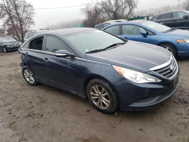 5NPEB4ACXEH840975 - 2014 HYUNDAI SONATA GLS BLUE photo 4