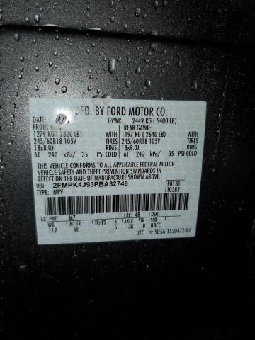 2FMPK4J93PBA32748 - 2023 FORD EDGE SEL SILVER photo 14