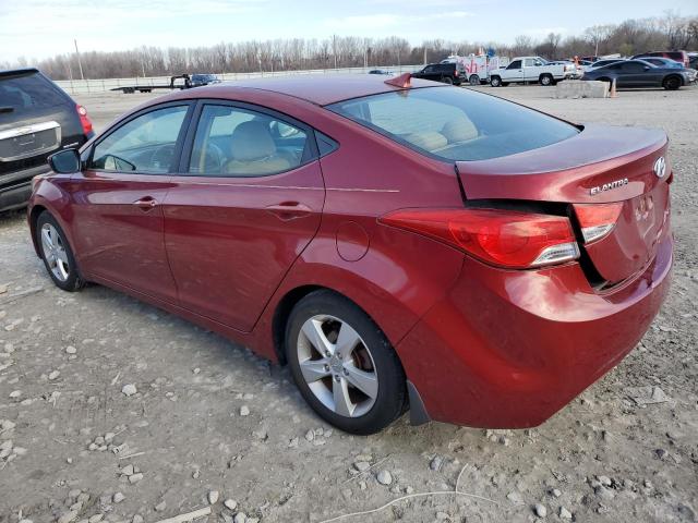 5NPDH4AE8DH420478 - 2013 HYUNDAI ELANTRA GLS RED photo 2