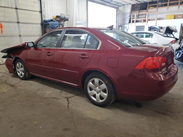 KNAGE228395317539 - 2009 KIA OPTIMA LX RED photo 2