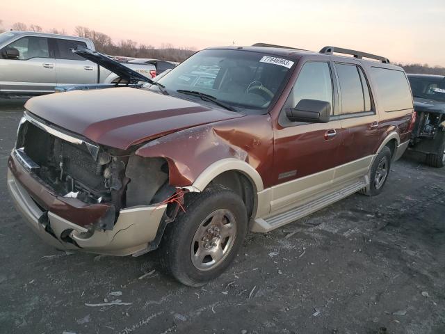 1FMFK18587LA96202 - 2007 FORD EXPEDITION EL EDDIE BAUER MAROON photo 1