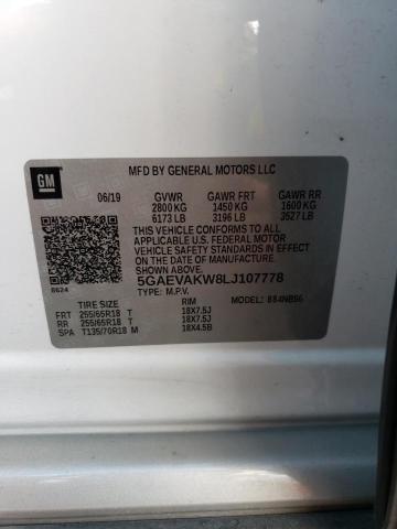 5GAEVAKW8LJ107778 - 2020 BUICK ENCLAVE ESSENCE 白色 照片 14