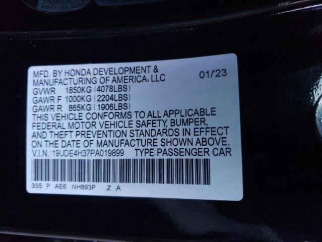19UDE4H37PA019899 - 2023 ACURA INTEGRA A-SPEC BLACK photo 12