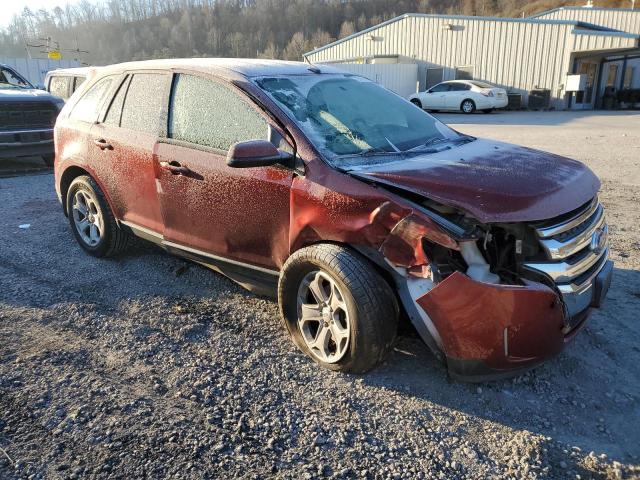 2FMDK3JC1EBB85201 - 2014 FORD EDGE SEL MAROON photo 4