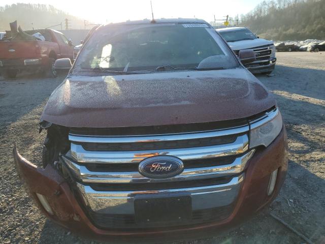 2FMDK3JC1EBB85201 - 2014 FORD EDGE SEL MAROON photo 5