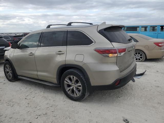 5TDKKRFH2FS062235 - 2015 TOYOTA HIGHLANDER XLE GRAY photo 2