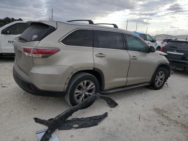 5TDKKRFH2FS062235 - 2015 TOYOTA HIGHLANDER XLE GRAY photo 3