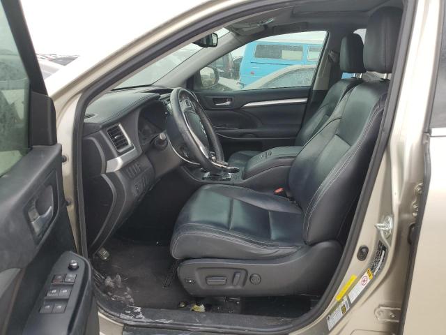 5TDKKRFH2FS062235 - 2015 TOYOTA HIGHLANDER XLE GRAY photo 7