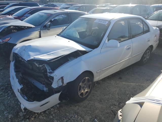 KMHCG45C73U491761 - 2003 HYUNDAI ACCENT GL WHITE photo 1