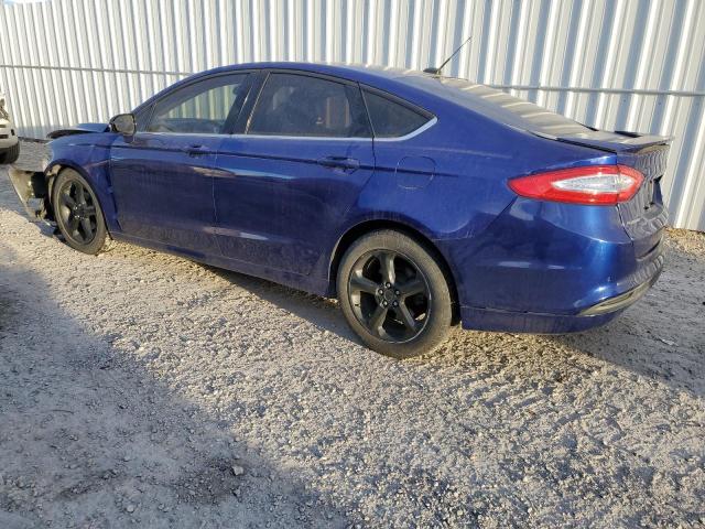 3FA6P0H78GR242042 - 2016 FORD FUSION SE BLUE photo 2