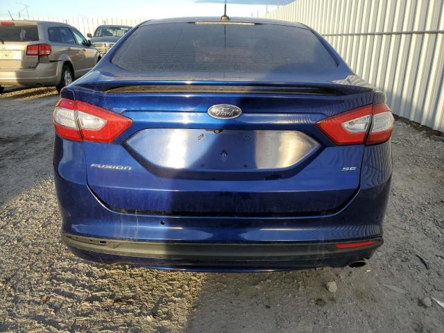 3FA6P0H78GR242042 - 2016 FORD FUSION SE BLUE photo 6