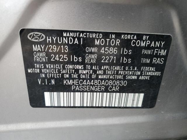 KMHEC4A48DA080830 - 2013 HYUNDAI SONATA HYBRID SILVER photo 12