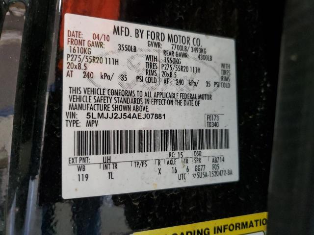 5LMJJ2J54AEJ07881 - 2010 LINCOLN NAVIGATOR შავი ფოტო 13