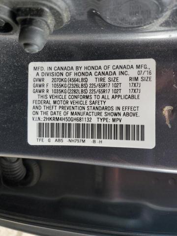 2HKRM4H50GH681132 - 2016 HONDA CR-V EX SILVER photo 13