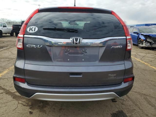 2HKRM4H50GH681132 - 2016 HONDA CR-V EX SILVER photo 6