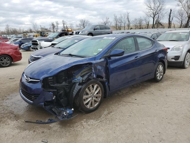 5NPDH4AE6FH601503 - 2015 HYUNDAI ELANTRA SE BLUE photo 1