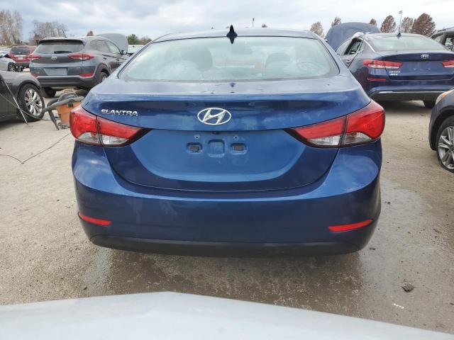 5NPDH4AE6FH601503 - 2015 HYUNDAI ELANTRA SE BLUE photo 6